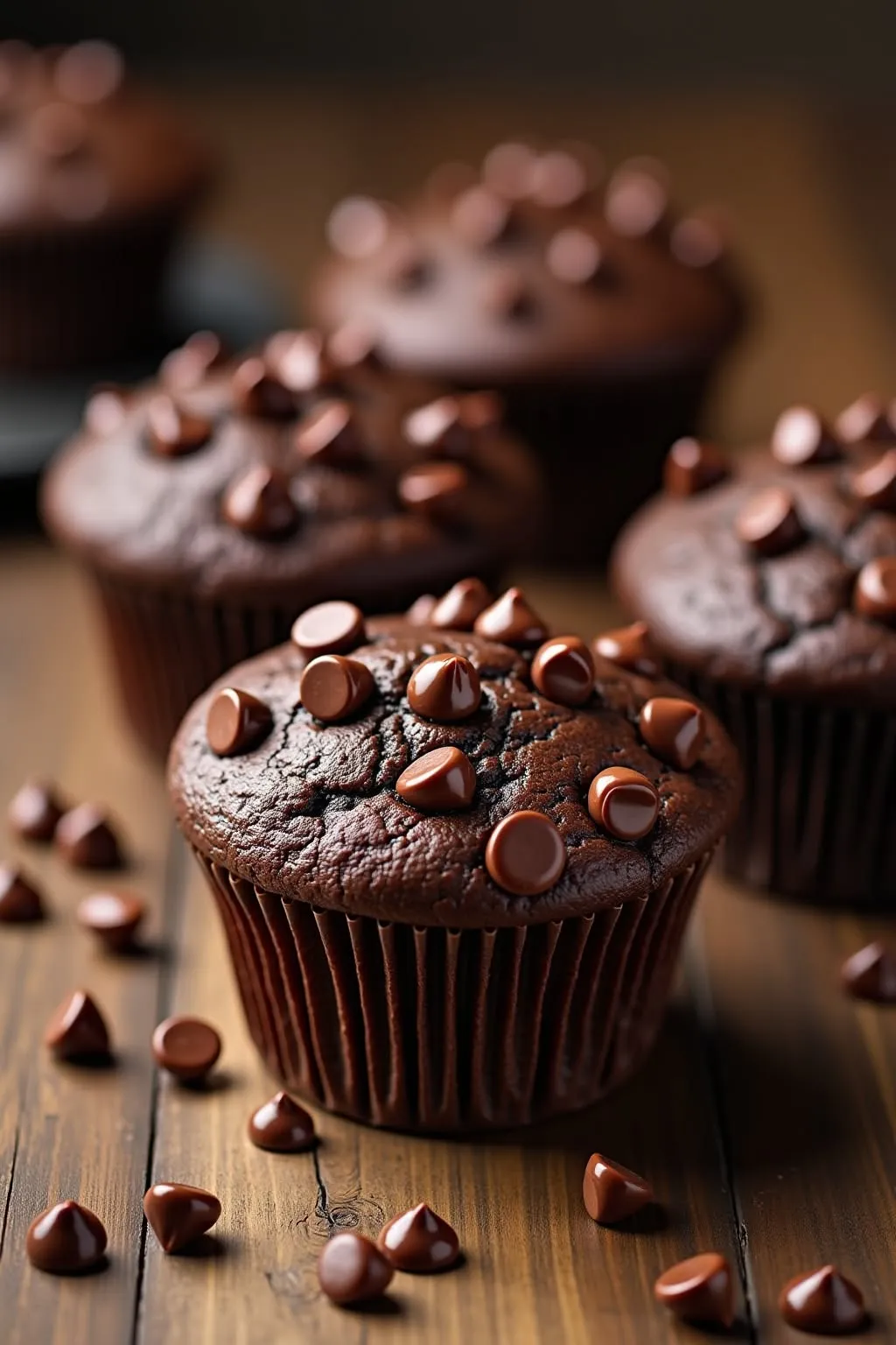 A rich chocolate muffin